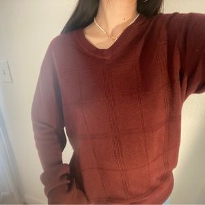 Burgundy Textured Sweater